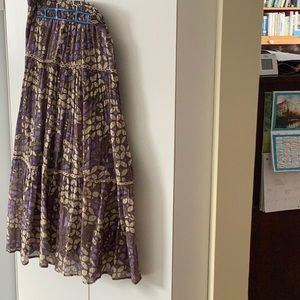 Lined summer maxi skirt